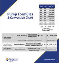 Pump Formulas & Conversion Chart