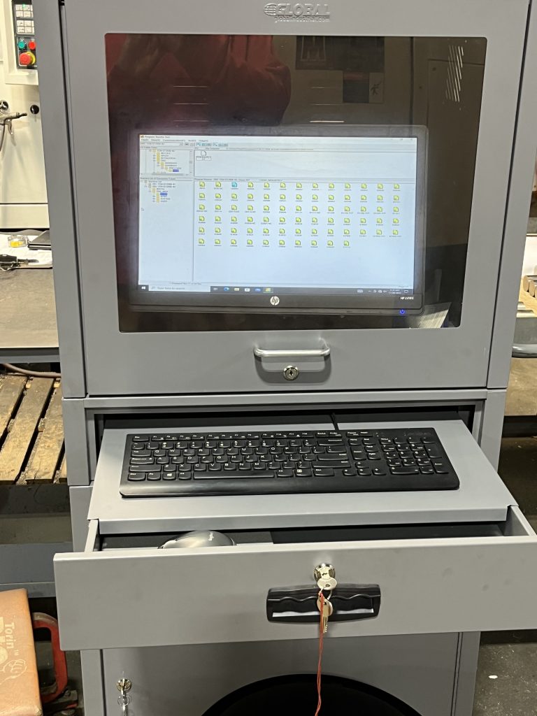 computer with networked CNC machines